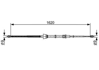 El Fren Teli Arka Sağ veya Sol BOSCH 1 987 482 448  1J0609721BA 1J0 609 721 BA 1J0609721J 1J0 609 721 J