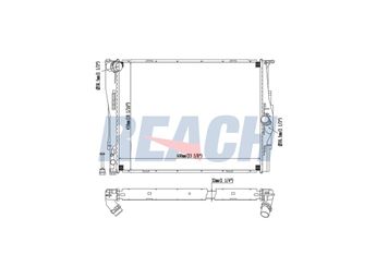Su Radyatörü  FORD ORJINAL 4S6H8005CB  17117553111 17117559273 17112283468 17117521046 17117521048 17117521931 17117542199 17117562079 17117564654 17117566339 7521046 7521048 7521931 7542199 7553111 7559273 7562079 7564654