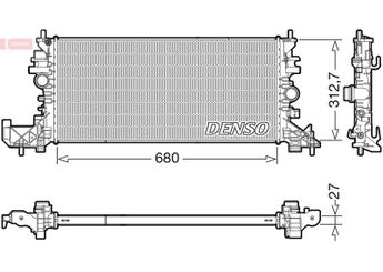 Su Radyatörü  DENSO DRM20118  DRM20118 13453906 13453907 39055162 39109107 39109109 39146897 39185891 39185893