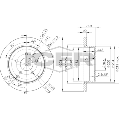 Fren Disk Ayna Arka Sağ ve Sol MGA 50373