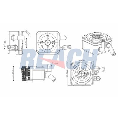 Motor Yağ Soğutucu  Volkswagen Passat Variant (3B6)(11.2000->2005)  VEKA 45-4435