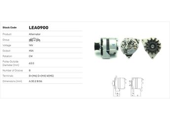 Alternatör  LUCAS ELEKTRIK LEA0900  357123