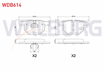 Fren Disk Balata Arka WALBURG WDB614  