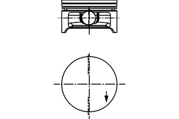 Piston (77.00MM-STD)   KOLBENSCHMIDT 40632600