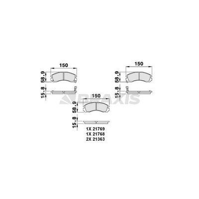 Fren Disk Balata Ön BRAXIS AB0090