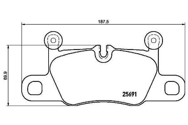 Fren Disk Balata Arka Audi e-tron GT (F83)(02.2021->)  BREMBO P 65 031