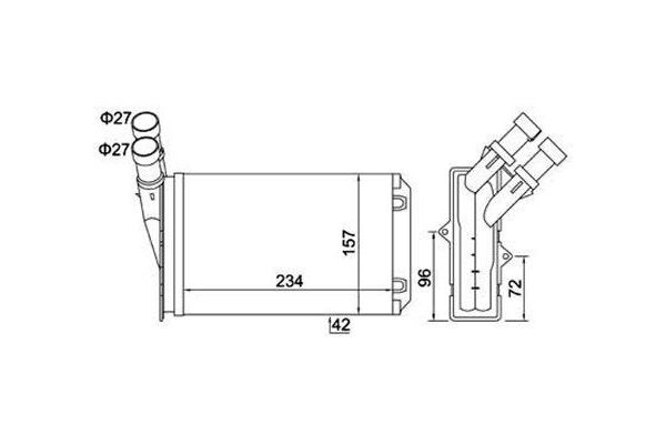 Kalorifer Radyatörü  Peugeot 306 Cabriolet (S1)(01.1994->10.1997)  MAGNETI MARELLI 359000300020