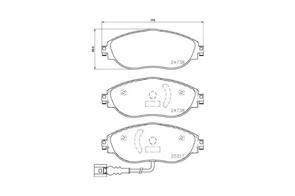 Fren Disk Balata Ön Volkswagen Golf VII Variant (BA5)(04.2013->2017)  MAGNETI MARELLI 363700485144