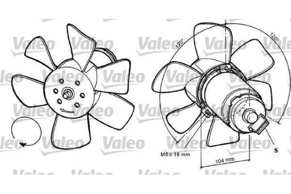 Radyatör Fan ve Motoru  Volkswagen Caddy Pickup (9U7)(06.1996->2001)  VALEO 698368