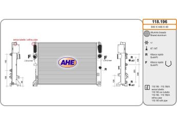 Su Radyatörü  MERCEDES ORJINAL A9065000202  2115003102 2115000202 2115002302 2115003402 A2115000202 A2115002302 A2115003102 A2115003402