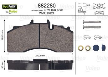 Fren Disk Balata Arka VALEO 882280  509290120 980107940 980107550 900061790
