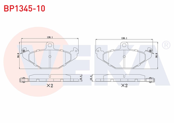 Fren Disk Balata Arka VEKA BP1345-10  