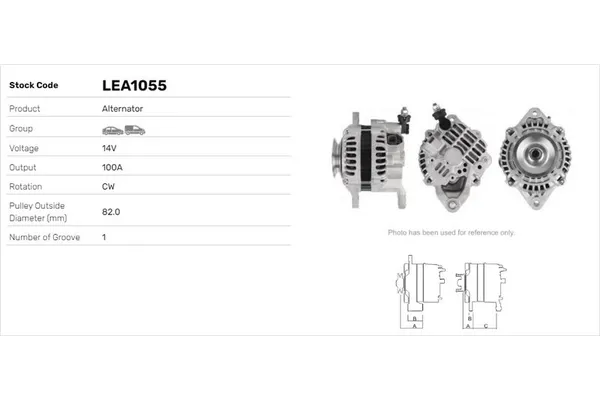 Alternatör  Nissan Almera Tino (V10M)(05.2000->)  LUCAS ELEKTRIK LEA1055