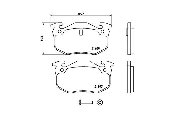 Fren Disk Balata Arka Renault R 19 Chamade 4 Kapı (L53)(06.1989->)  MAGNETI MARELLI 363700468018