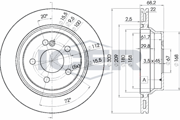 Fren Disk Ayna Arka Sağ ve Sol SWAPP 43468