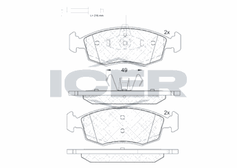 Fren Disk Balata Ön OTOZONE FDO2021-R  77366537 77365729 7 736 572 9 77365811 7 736 581 1 77366270 7 736 627 0 7 736 653 7 77366538 7 736 653 8