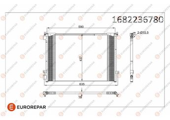 Klima Radyatörü  EUROREPAR 1682236780  1682236780 4417650 4417652 93854159 93857127 8200465490