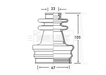 Aks Körüğü Ön İç Sağ veya Sol MGA 951644  BAU4995 328765 BAU4995EVA 33211105446 33211205816 33219067911 113407283C