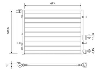 Klima Radyatörü  VALEO 814435  976061J200 97606-1J200 976061J210 97606-1J210 976061J202