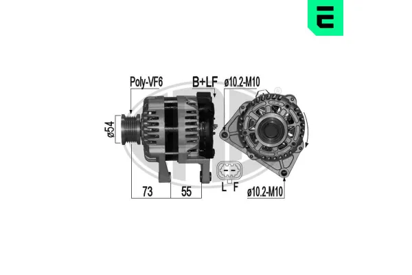 Alternatör  Chevrolet Cruze (2009->)  ERA 209131