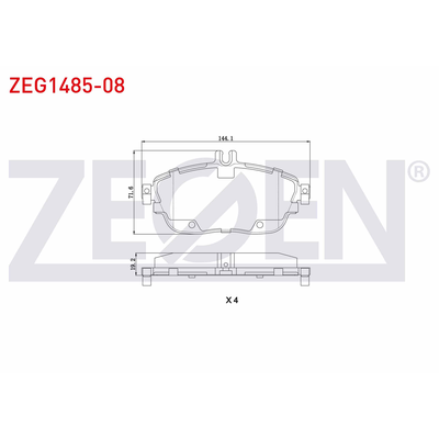 Fren Disk Balata Ön ZEGEN ZEG1485-08