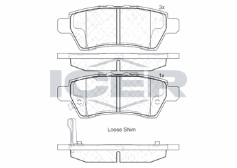 Fren Disk Balata Arka OTOZONE FDA9079-R  44060EA090 44060EA091 44060EB325 44060-EA090 44060-EA091 44060-EB325 D4060EB300 D4060-EB300 D4060EB325RV D4060-EB325RV
