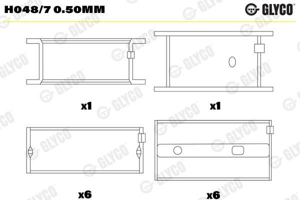 Ana Yatak (0.50)  GLYCO H048/7 0.50mm