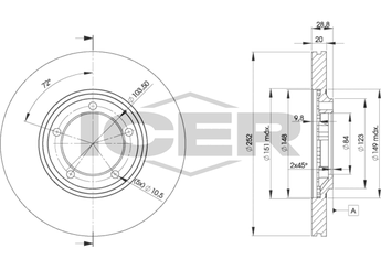 Fren Disk Ayna Ön Sağ ve Sol NAGAMA NBD-HY013  5812944010 58129-44010