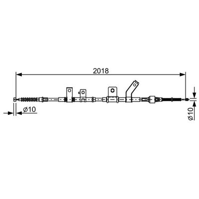 El Fren Teli Arka Sağ Mitsubishi L200 (KA0/KB0)(2006->)  BOSCH 1 987 482 516