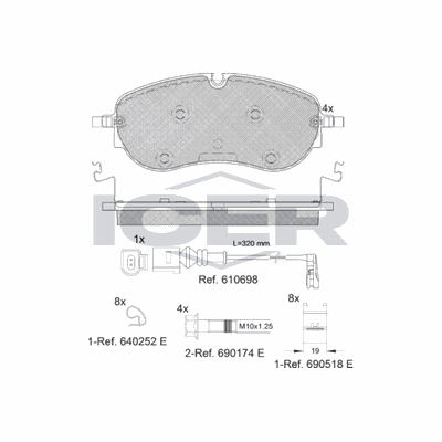 Fren Disk Balata Ön Volkswagen ID.4 (E21)(09.2020->)  VALEO 672078