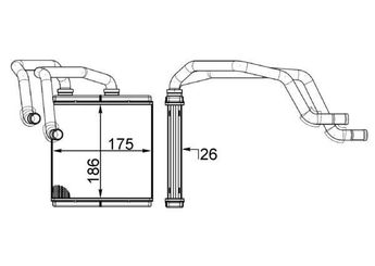Kalorifer Radyatörü  MAHLE AH 255 000S  27140BR12B 27140BR12C 27140JD12A