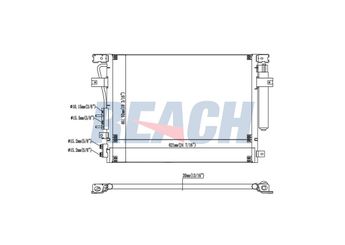 Klima Radyatörü  NRF 35966  5175368AA 1215477AA 68050292AA K68050292AA 05175368AA K5175368AA