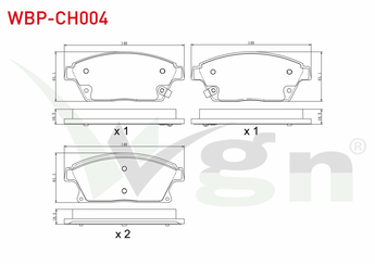 Fren Disk Balata Ön WGN WBP-CH004  