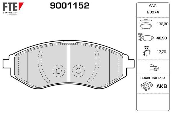 Fren Disk Balata Ön Chevrolet Aveo Sedan (2006->)  FTE 9001152