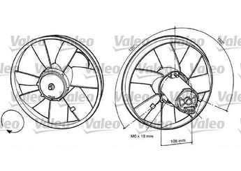Radyatör Fan ve Motoru  VALEO 698367  1H0959455D