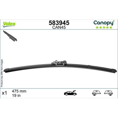 Silecek Süpürgesi Ön  475 mm - 19 inç VALEO 583945