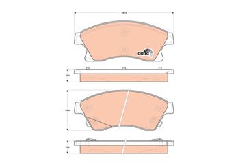 Fren Disk Balata Ön TRW GDB1843  1605169 13301207 542120 5 42 120 16 05 169 13412272 13374966 1605131 16 05 131 1605261 16 05 261 95516191