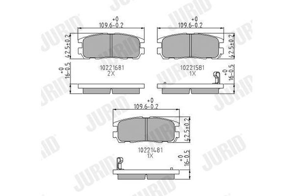 Fren Disk Balata Arka JURID 572221J