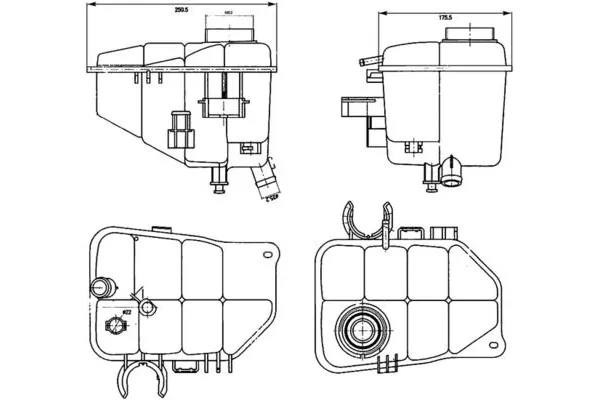 Radyatör Yedek Su Deposu  Mercedes CLC -Serisi (BM 203)(04.2008->)  MAHLE CRT 126 000S