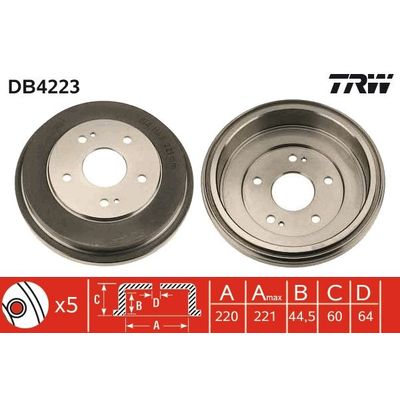 Kampana Arka Sağ veya Sol Honda HR-V (GH)(01.1999->)  TRW DB4223
