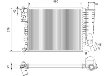 Su Radyatörü  VALEO 816715  1231795 1361841 1671692 1S5H8005BA 1301TG 1301-TG 96050669 1301J8 1301-J8 1301J9 1301-J9 1301TV 1301-TV 1331G2 1331-G2