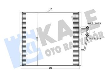 Klima Radyatörü  KALE 385000  64538391647 6453.8.391.647 8391647 8.391.647