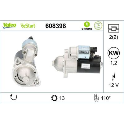 Marş Dinamosu  Kia Rio (UB)(2011->)  VALEO 608398