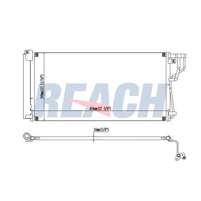 Klima Radyatörü  Hyundai Sonata (NF)(2005->)  VEKA 43-2139