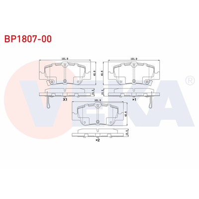 Fren Disk Balata Arka Toyota Corolla (E15)(2006->)  VEKA BP1807-00