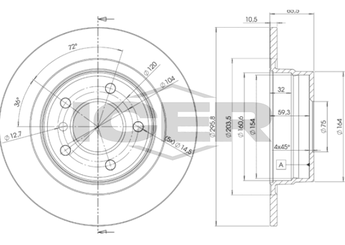 Fren Disk Ayna Arka Sağ ve Sol SWAPP 43554  34214031725 34 21 4 031 725 34216764649 34 21 6 764 649 34216769271 34 21 6 769 271