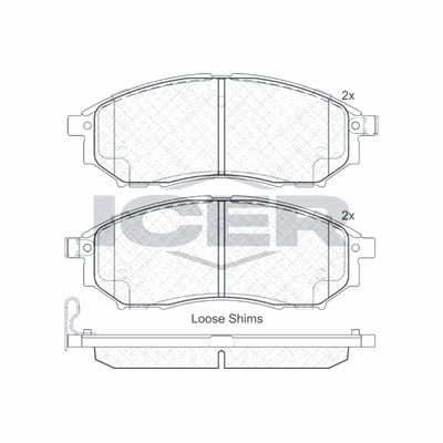 Fren Disk Balata Ön Nissan X-Trail (T31)(03.2007->)  CARRINGO 55081