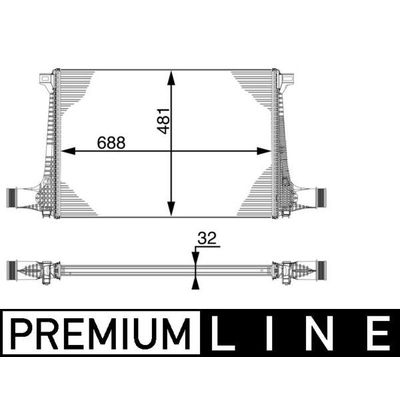Turbo Radyatörü  Audi Q7 (4MB)(03.2015->)  MAHLE CI 220 000P