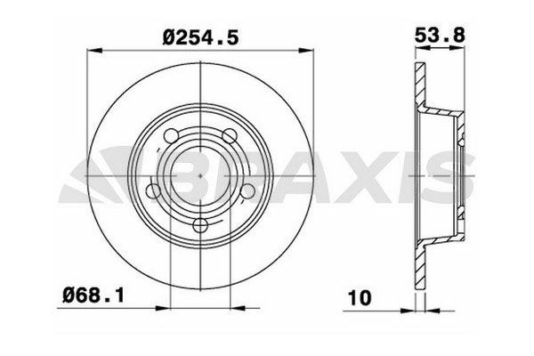 Fren Disk Ayna Arka Sağ ve Sol Audi A6 Avant (4B5)(02.1998->)  BRAXIS AE0564