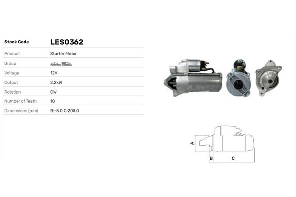 Marş Dinamosu  LUCAS ELEKTRIK LES0362